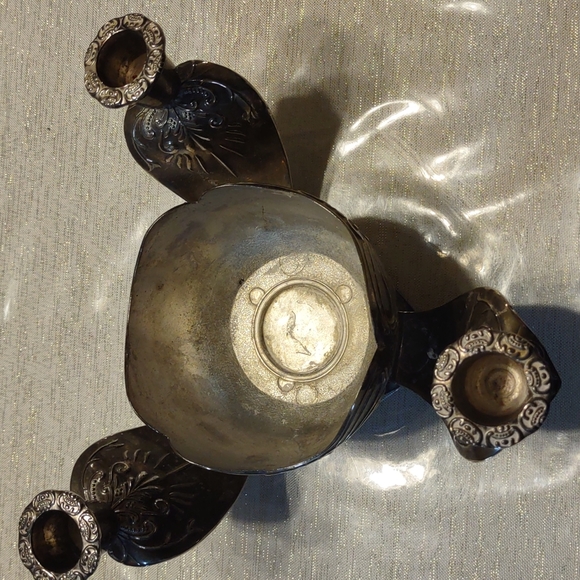 Godinger Silver Art 3 Candle Flower Centerpiece - Picture 2 of 5